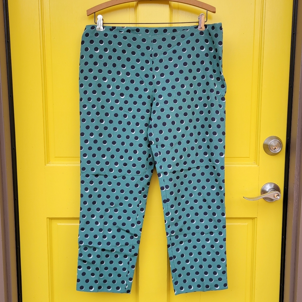 Aspesi Green Polka Dot Capri Pants IT 44 (US 8)